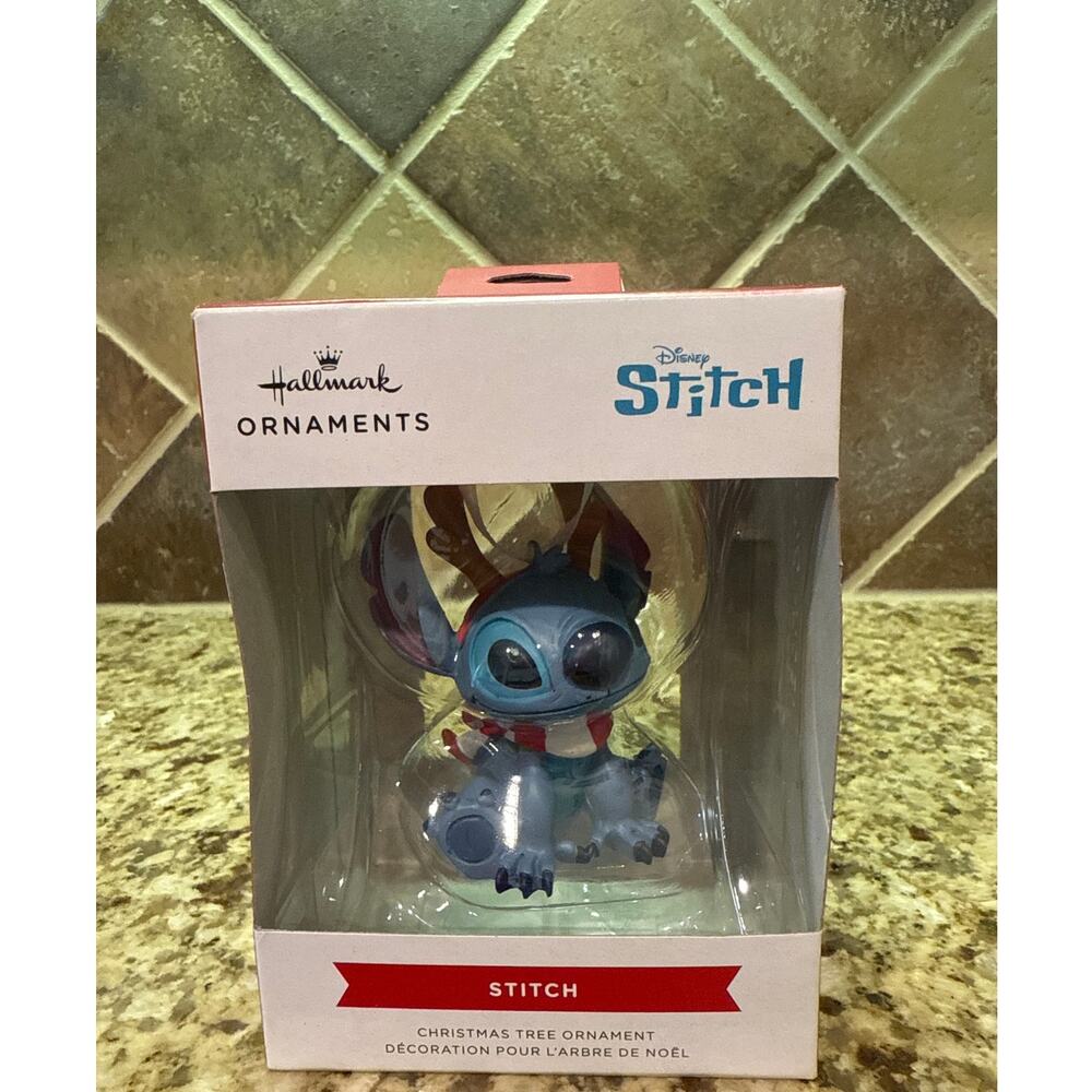 New Hallmark Disney Lilo & Stitch REINDEER STITCH Christmas Ornament Resin Gift